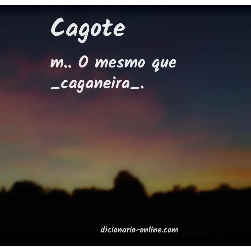Significado de cagote