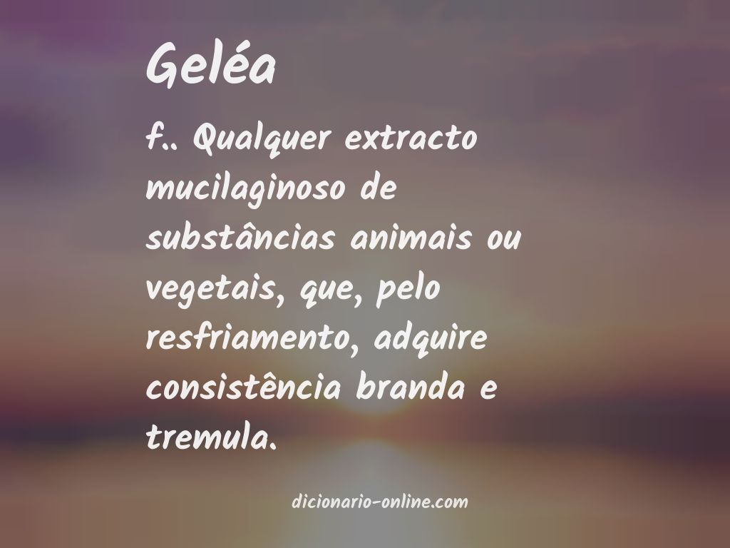 Significado de geléa