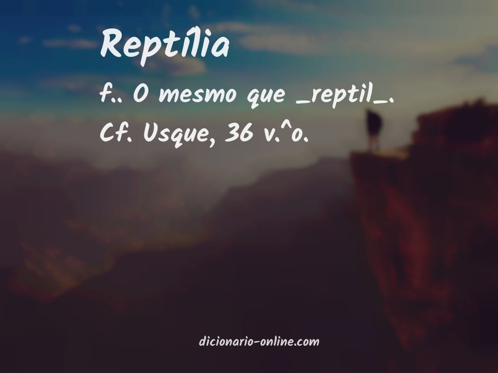 Significado de reptília