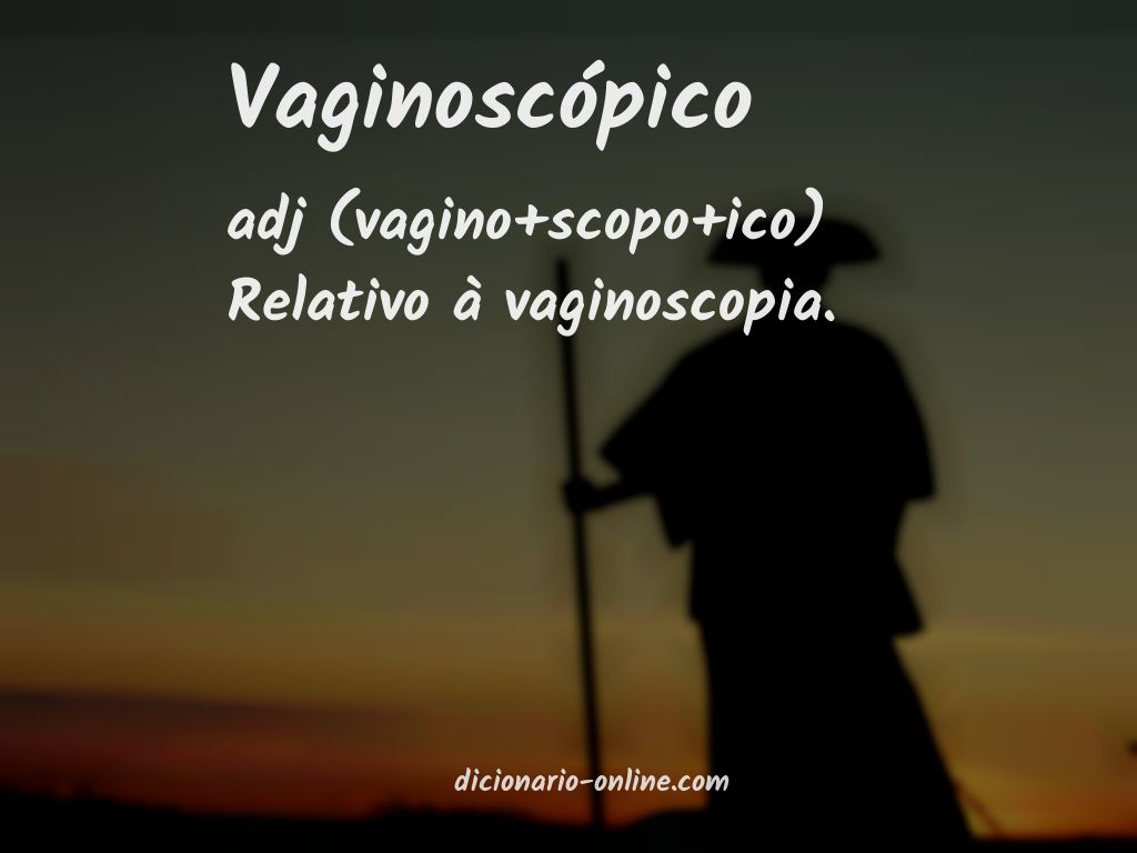 Significado de vaginoscópico