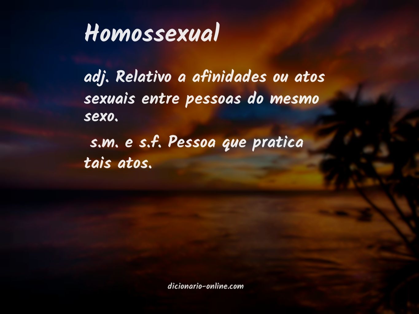 Significado de homossexual