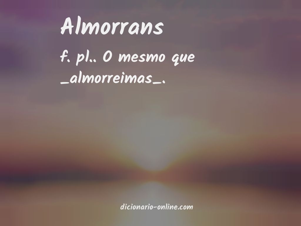 Significado de almorrans