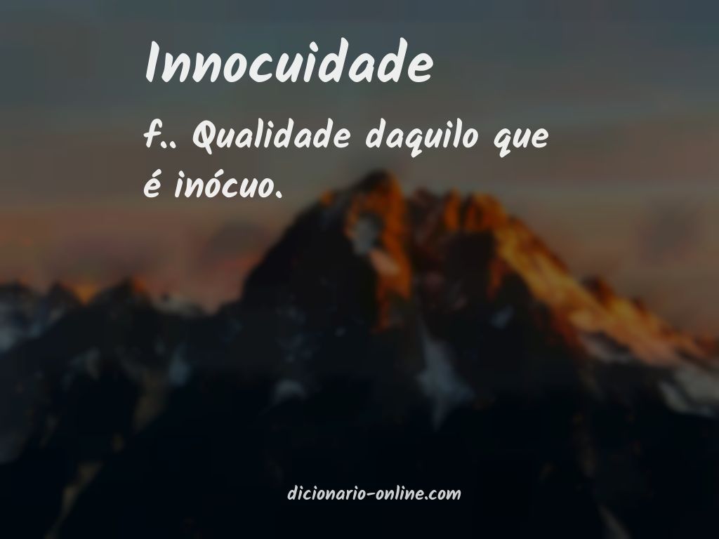 Significado de innocuidade