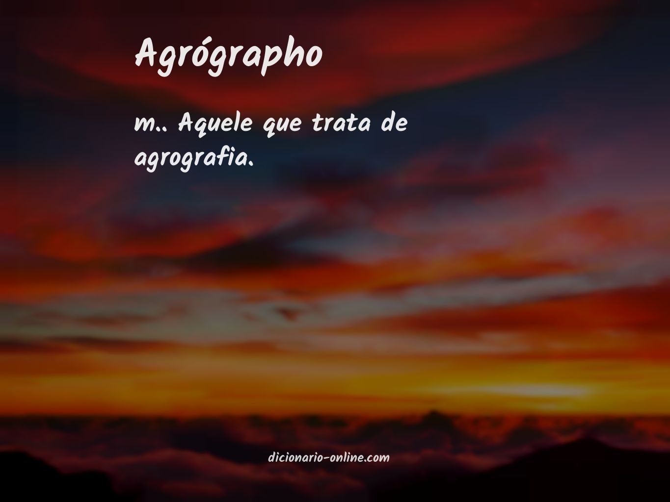 Significado de agrógrapho