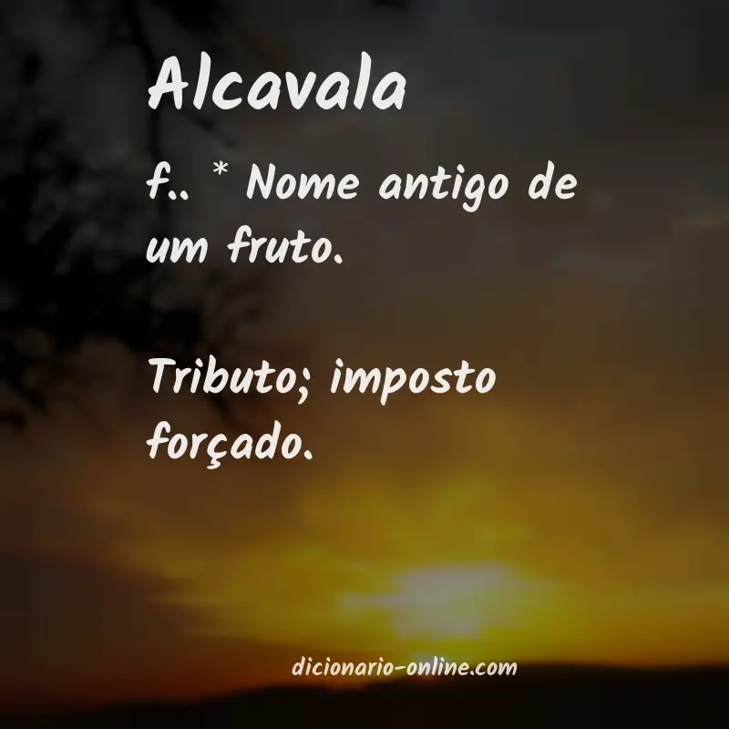 Significado de alcavala