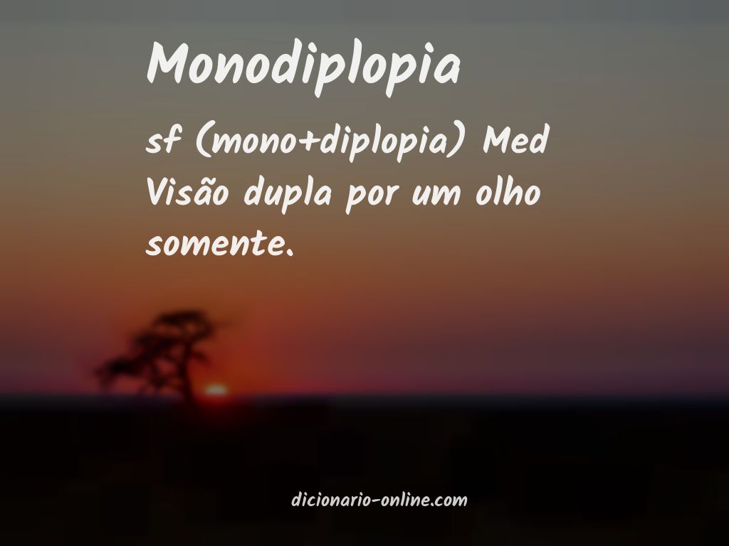 Significado de monodiplopia