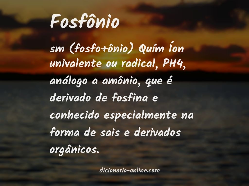 Significado de fosfônio