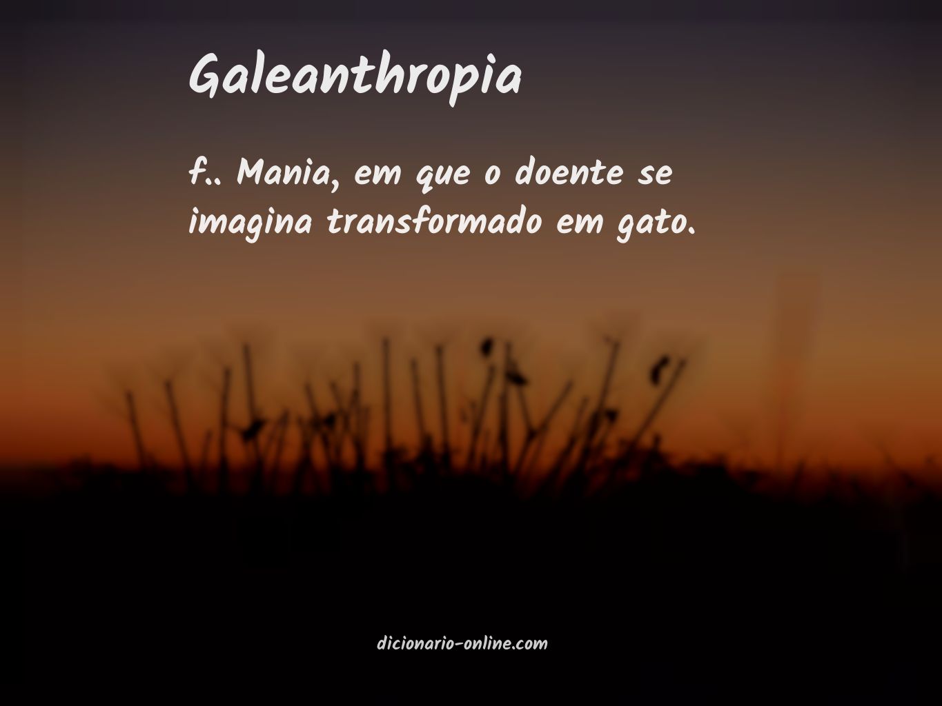 Significado de galeanthropia