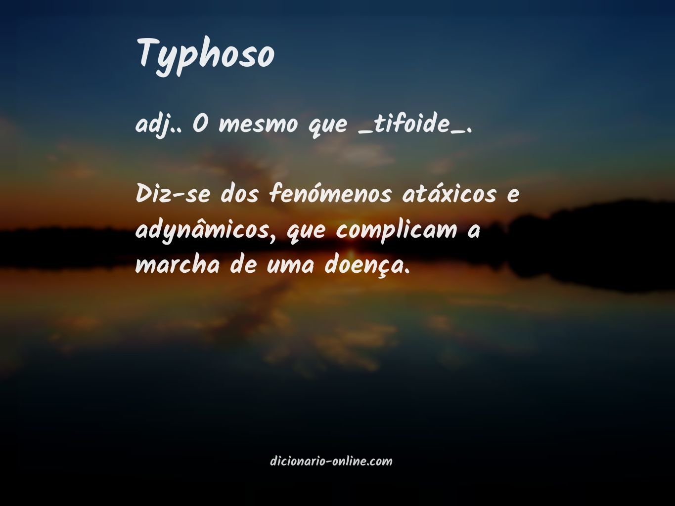 Significado de typhoso