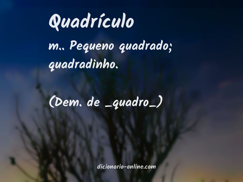 Significado de quadrículo