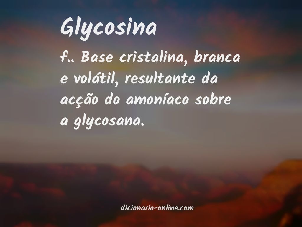 Significado de glycosina