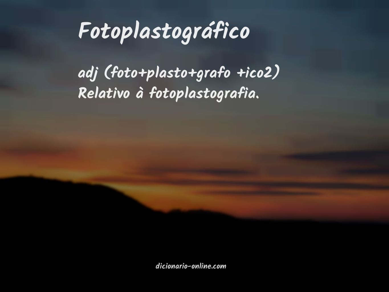 Significado de fotoplastográfico