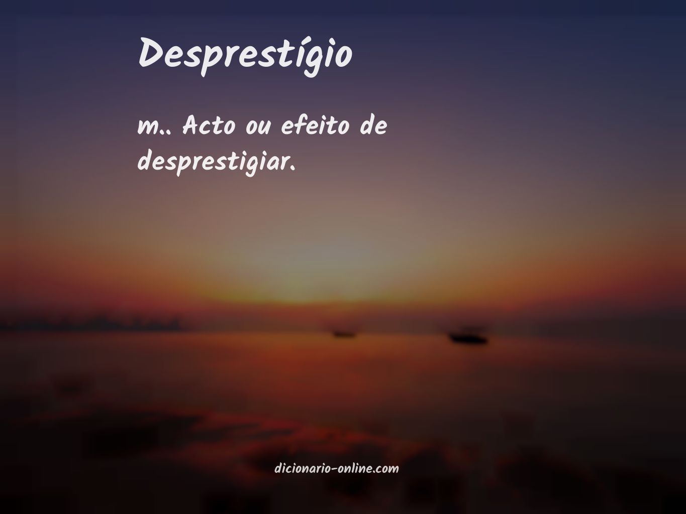 Significado de desprestígio