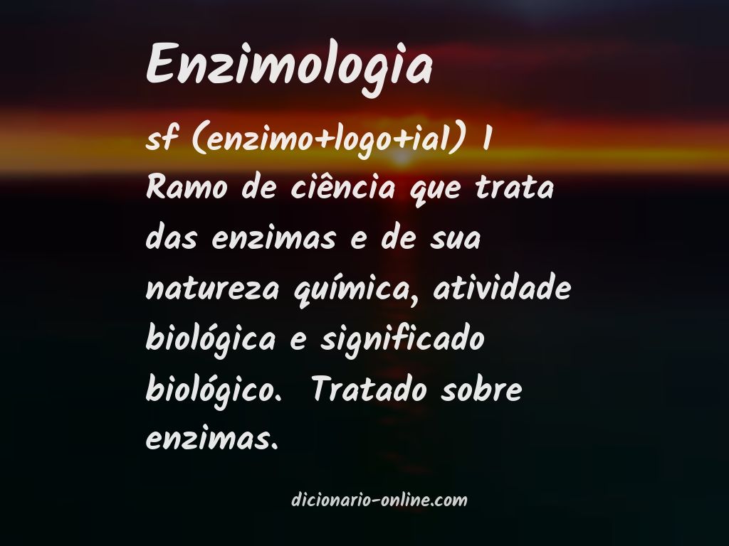 Significado de enzimologia