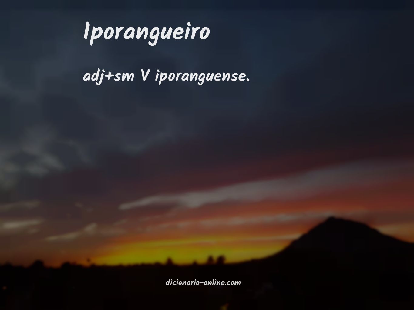 Significado de iporangueiro