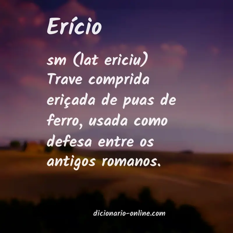 Significado de erício
