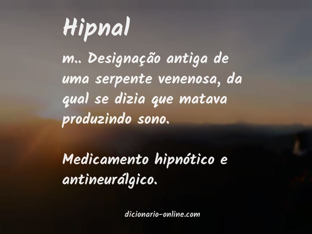 Significado de hipnal