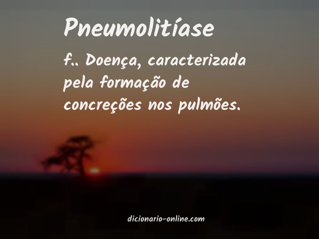 Significado de pneumolitíase