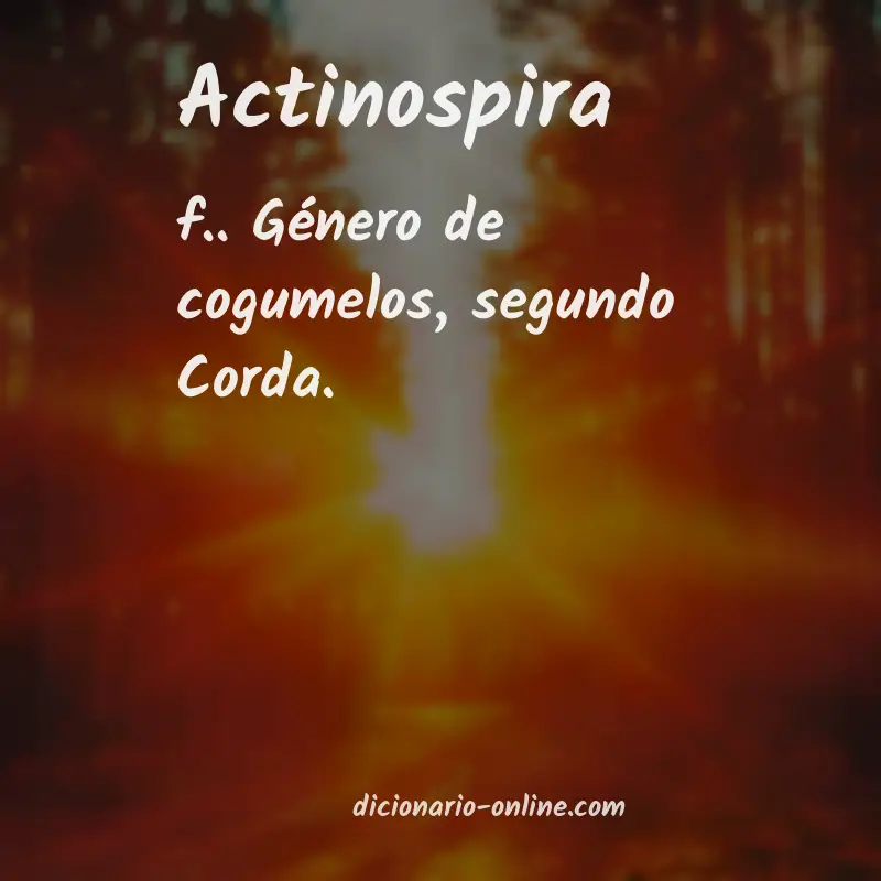 Significado de actinospira