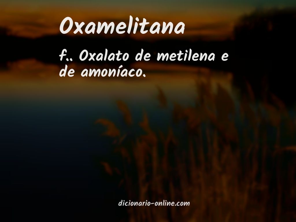 Significado de oxamelitana