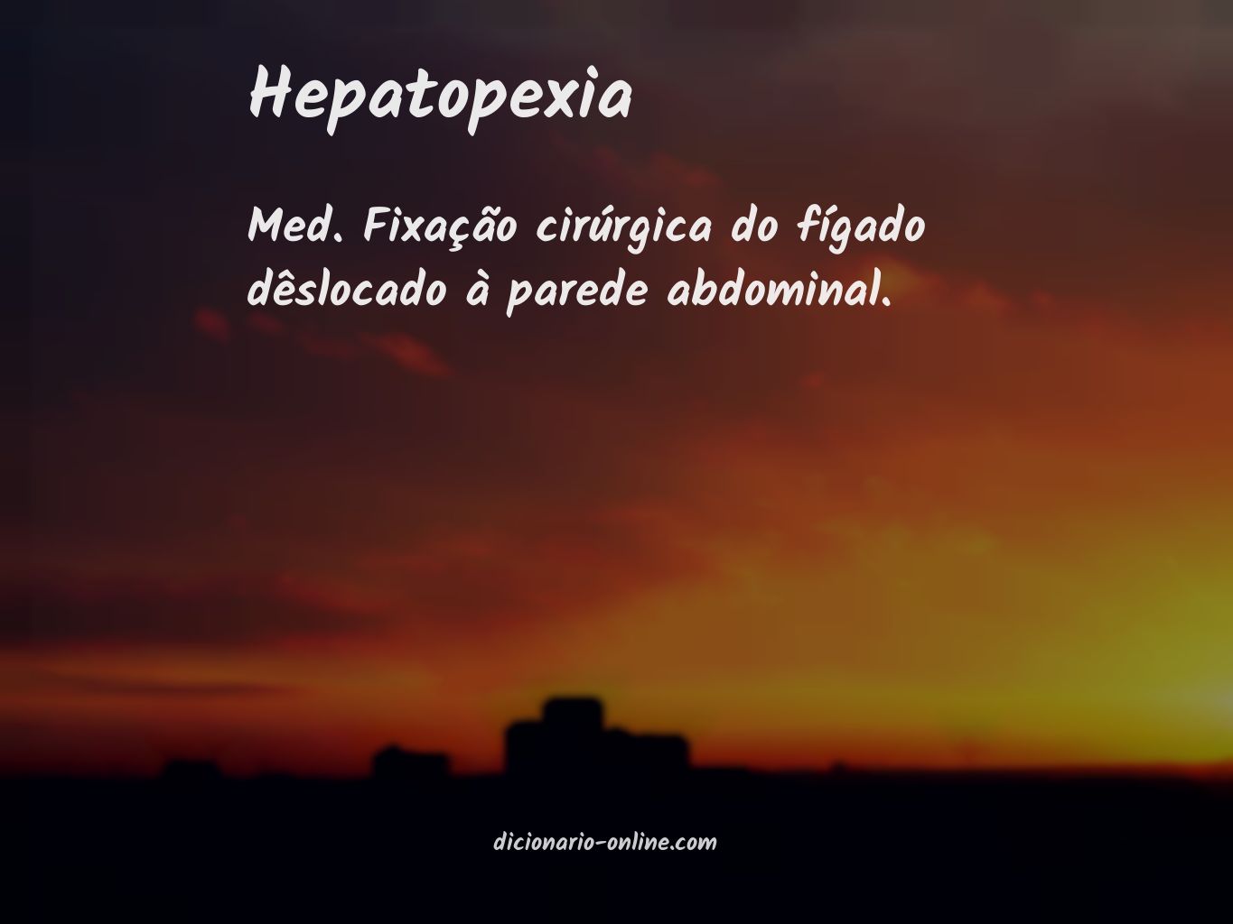 Significado de hepatopexia