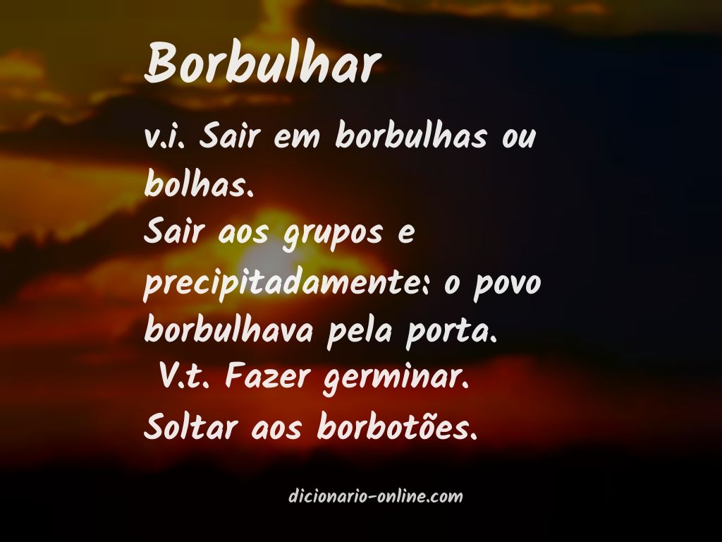 Significado de borbulhar