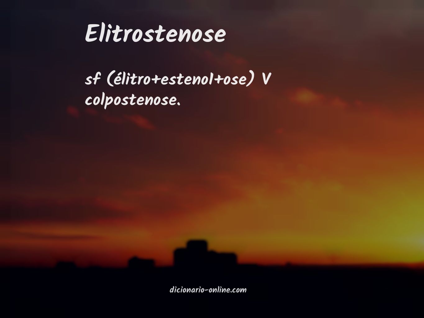 Significado de elitrostenose