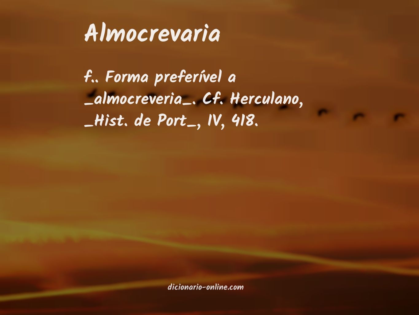 Significado de almocrevaria