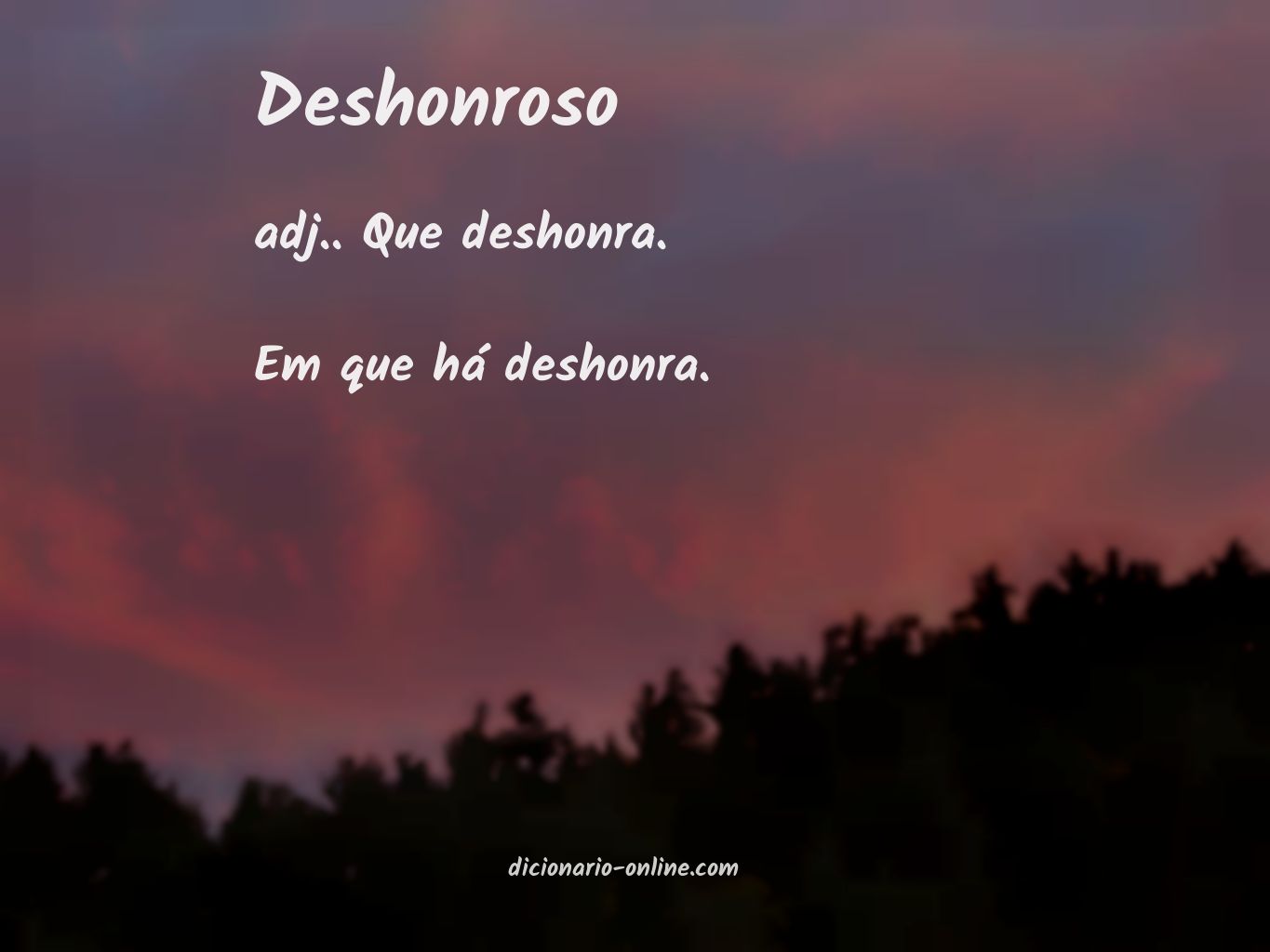 Significado de deshonroso