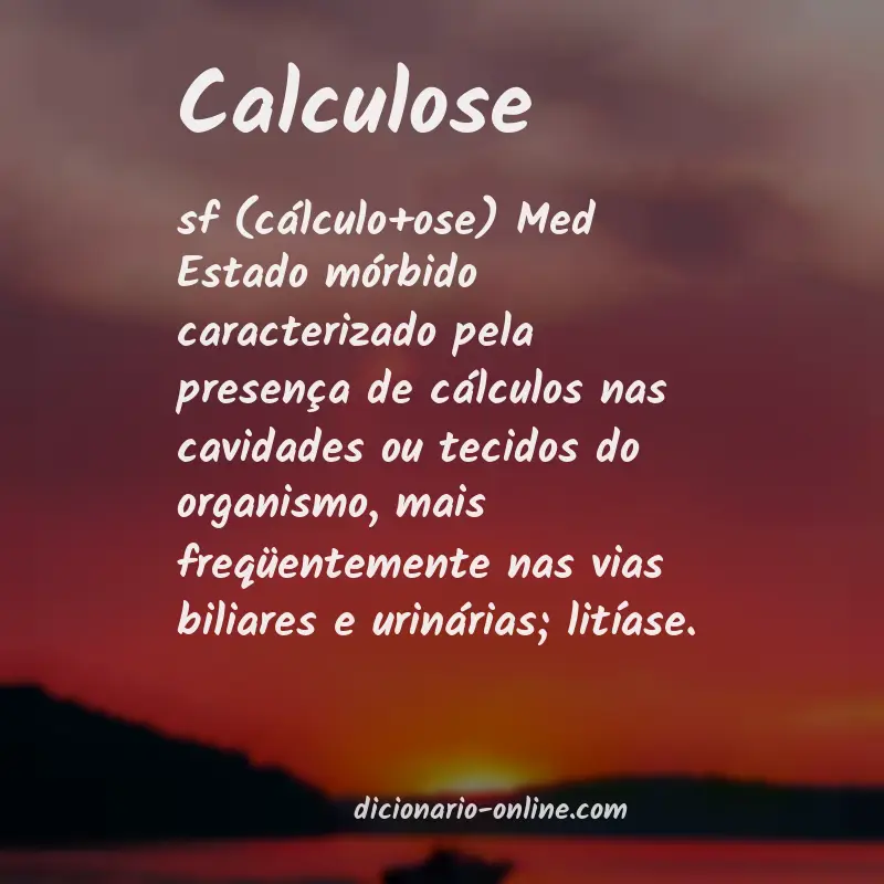 Significado de calculose