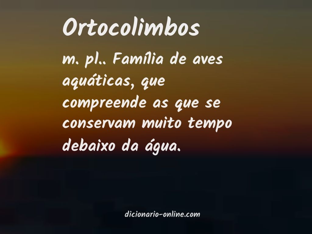 Significado de ortocolimbos