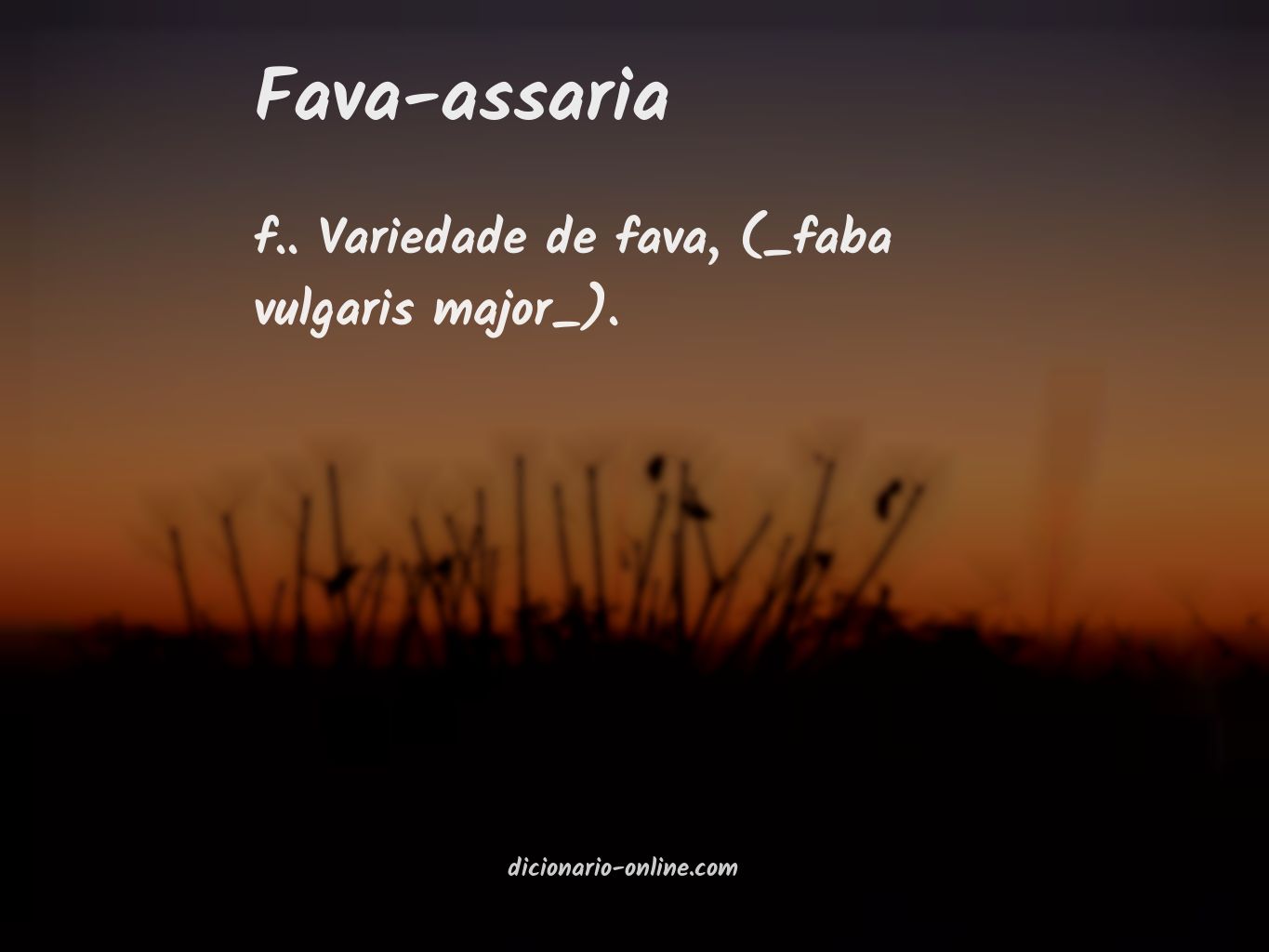 Significado de fava-assaria