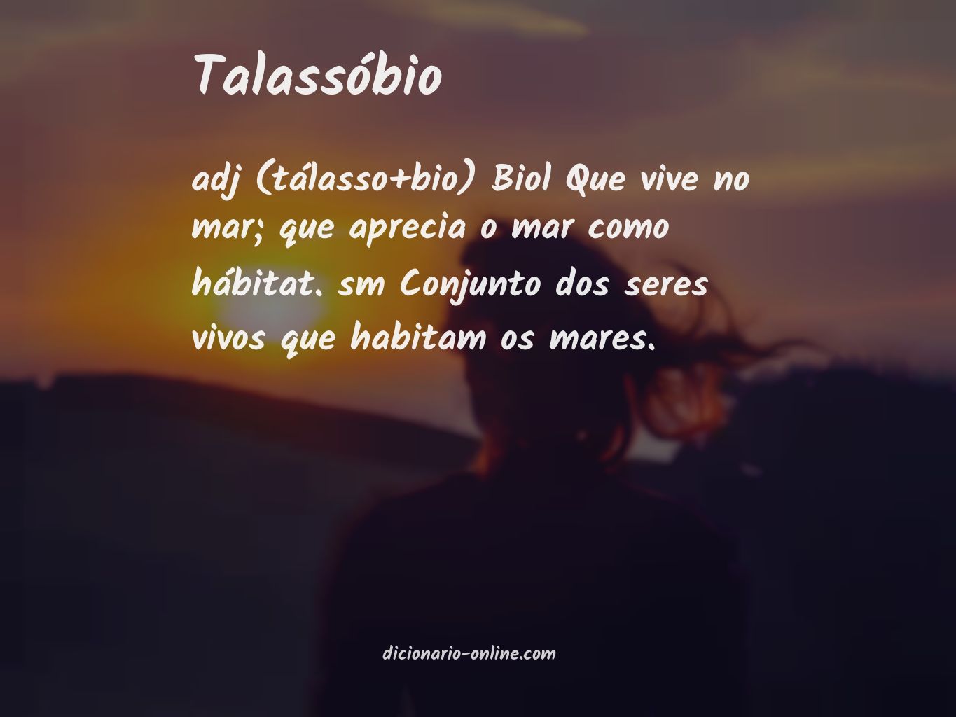 Significado de talassóbio