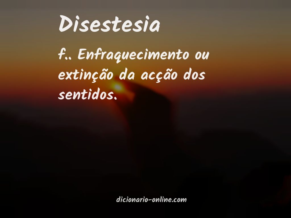 Significado de disestesia