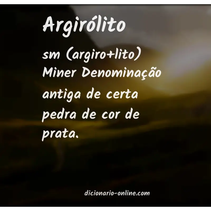 Significado de argirólito