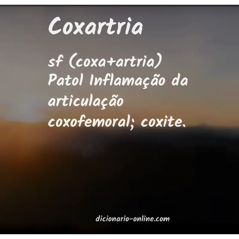 Significado de coxartria