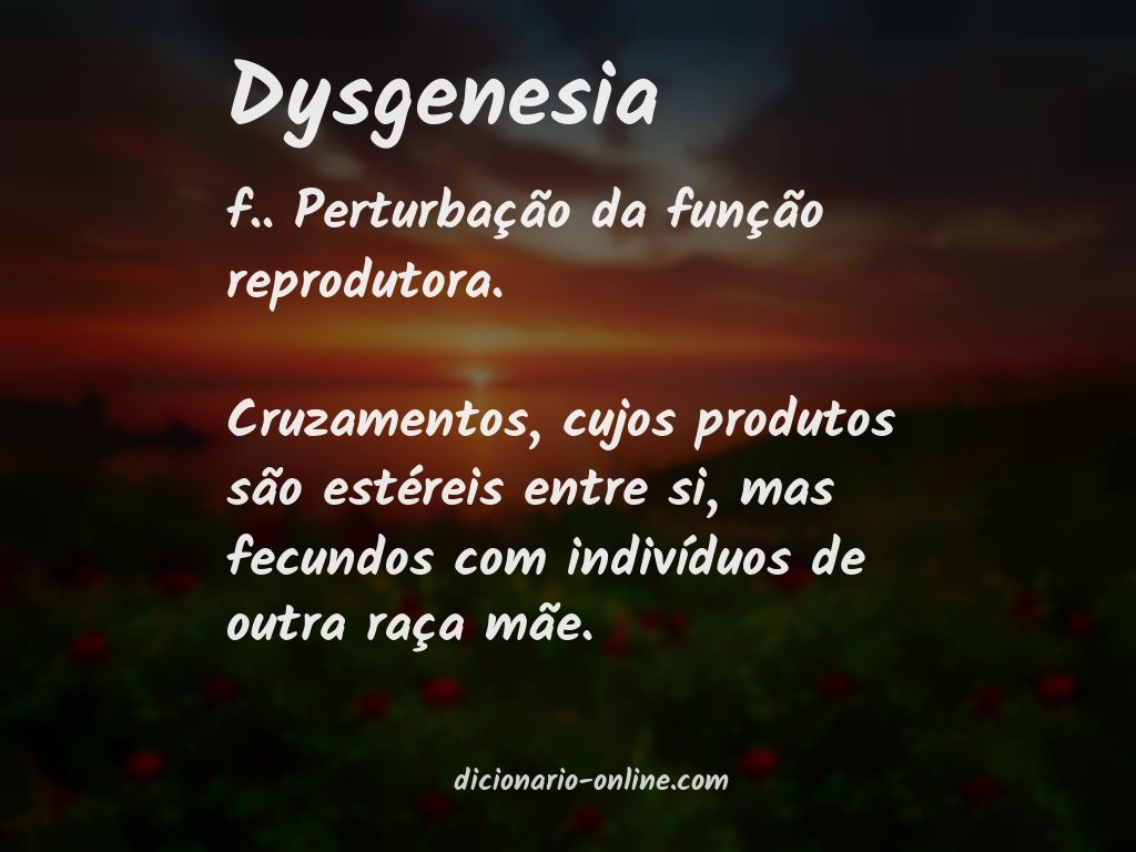 Significado de dysgenesia