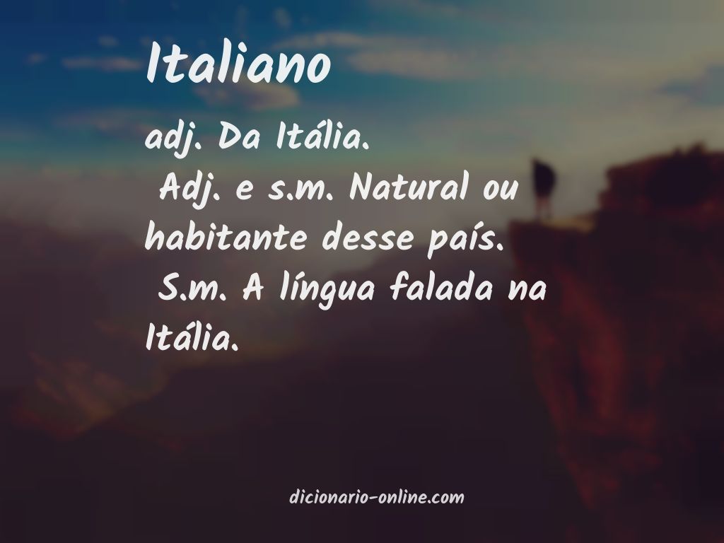 Significado de italiano