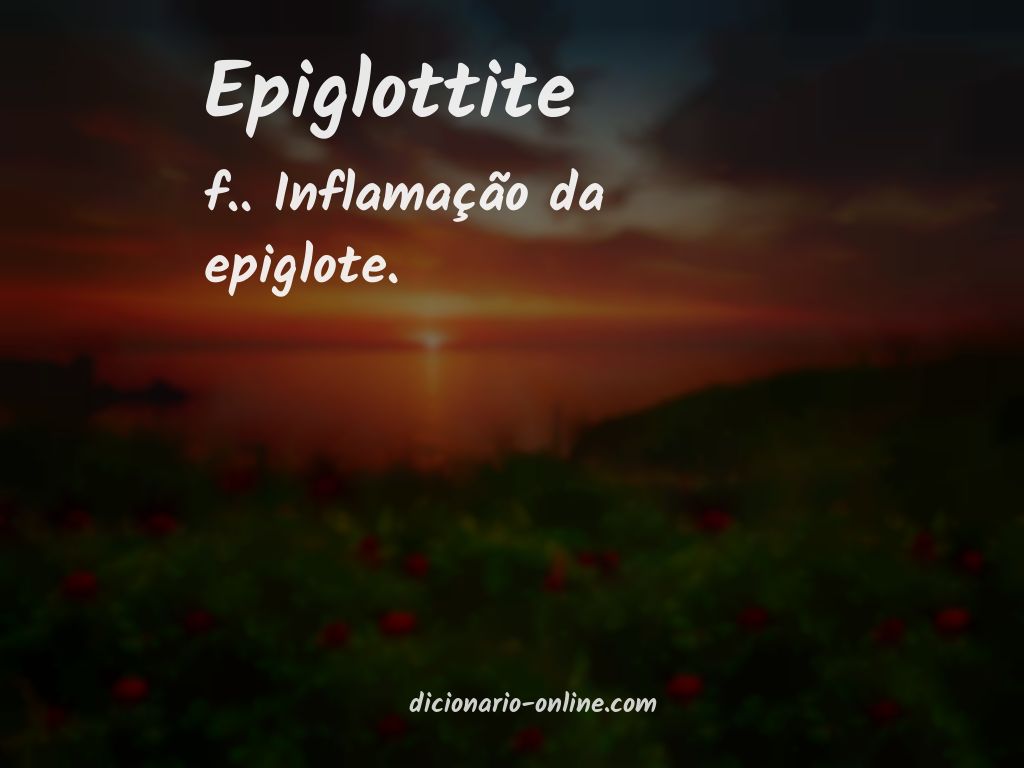 Significado de epiglottite