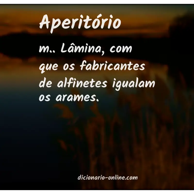 Significado de aperitório