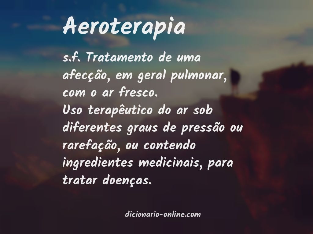 Significado de aeroterapia