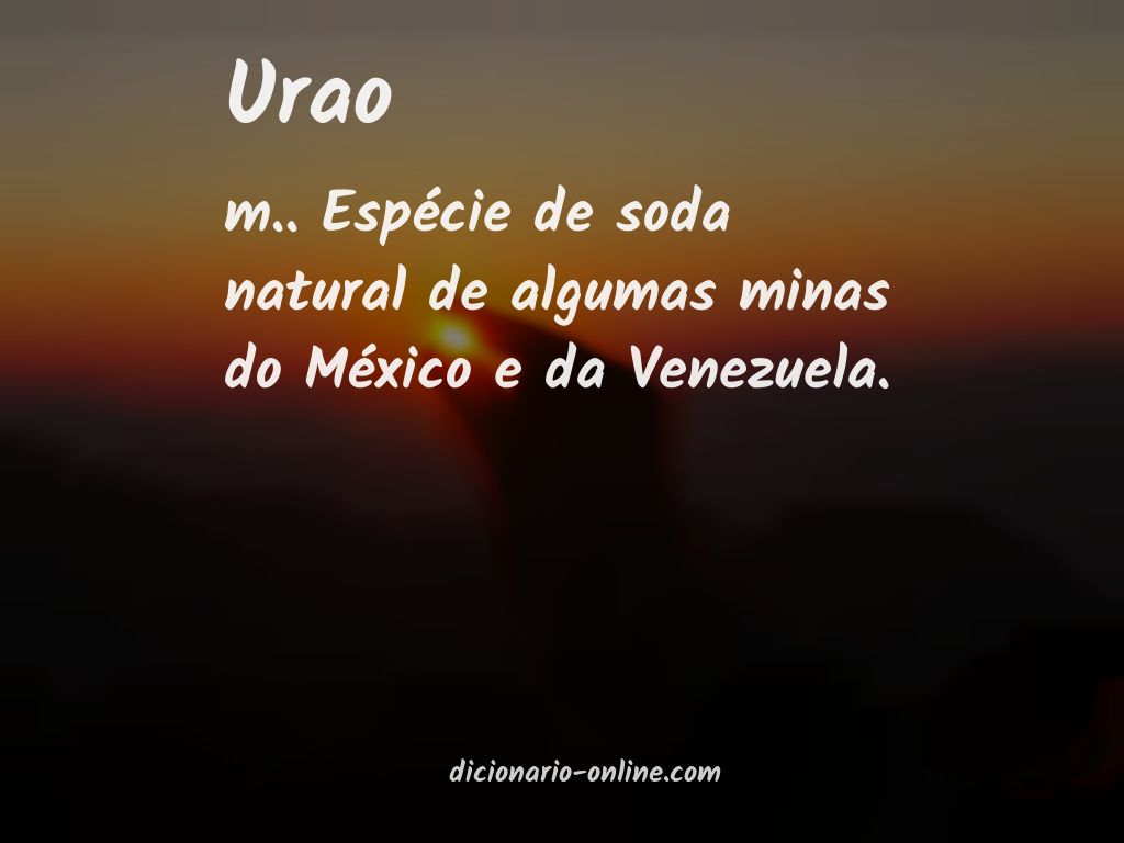 Significado de urao