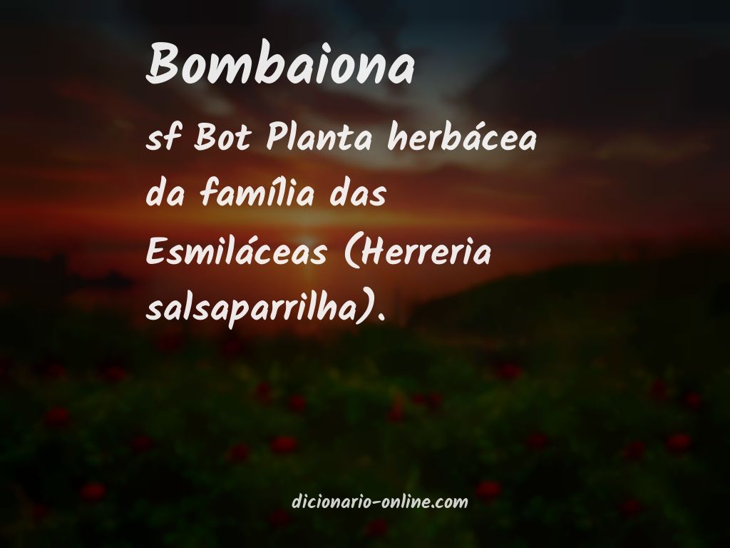 Significado de bombaiona