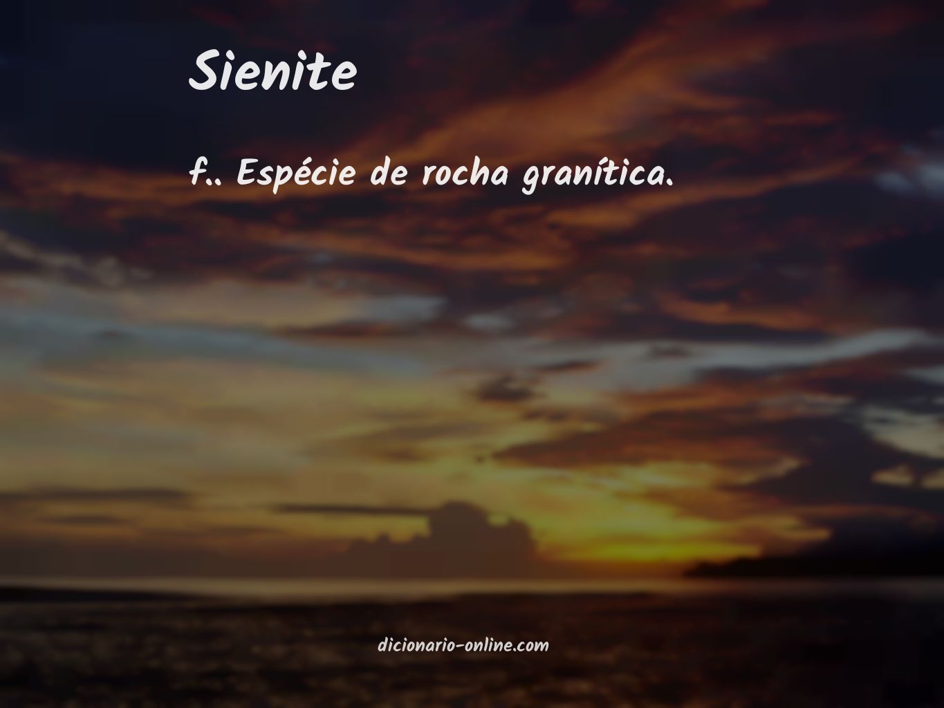 Significado de sienite