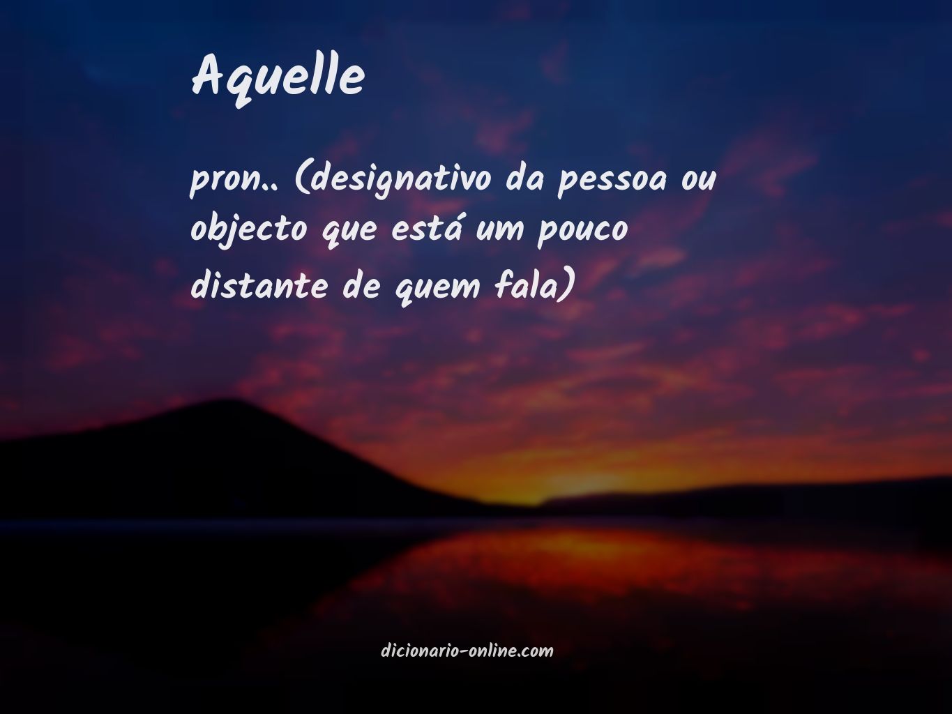 Significado de aquelle