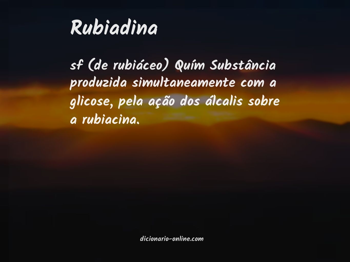 Significado de rubiadina