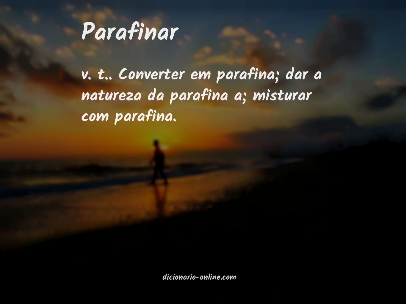 Significado de parafinar