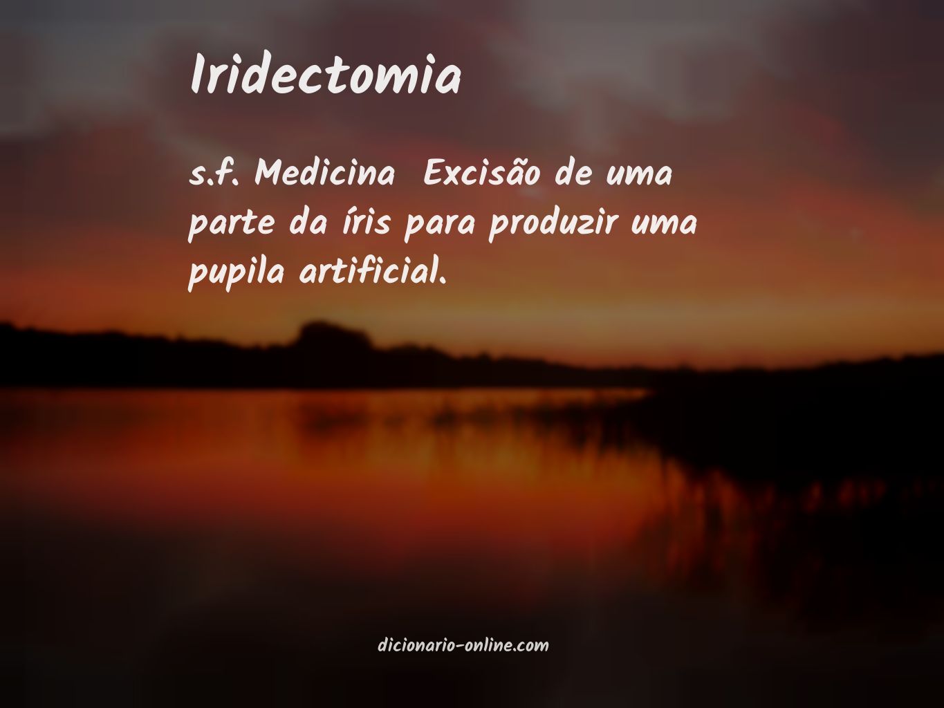Significado de iridectomia