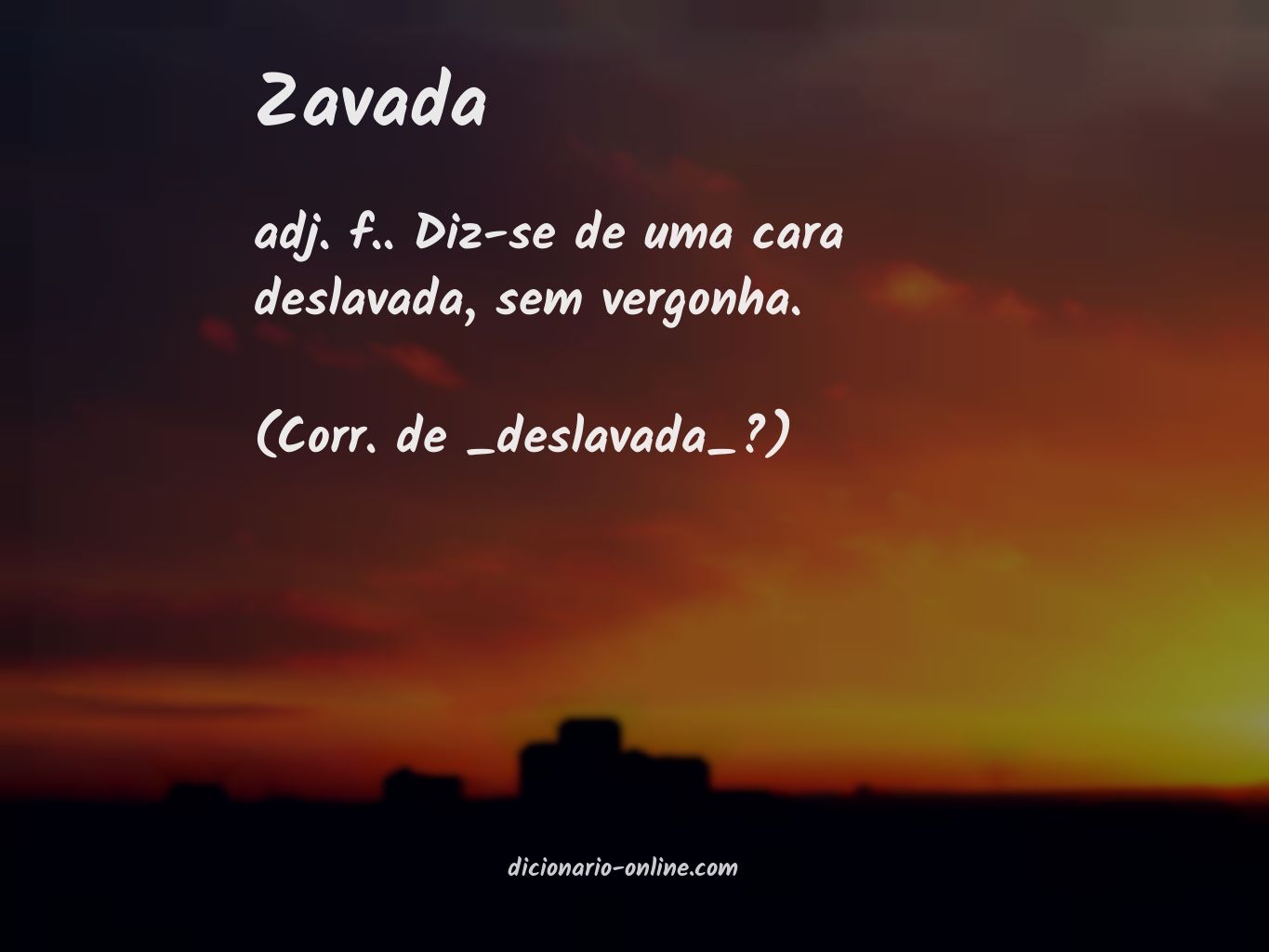 Significado de zavada