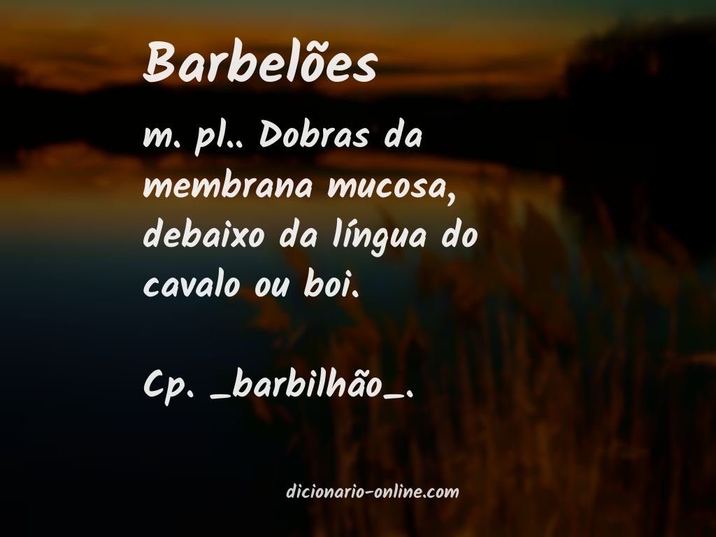 Significado de barbelões